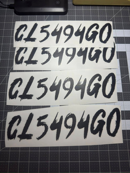 Kayak/Boat Registration Numbers